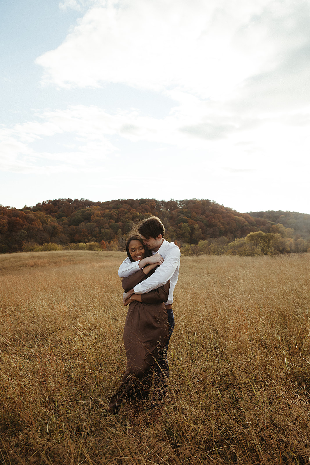 fall engagement photo session